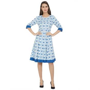 Off white woven viscose dresses 1