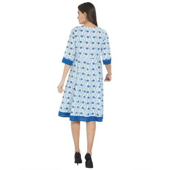 Off white woven viscose dresses 3