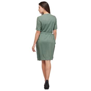 Green woven polyester dresses 3
