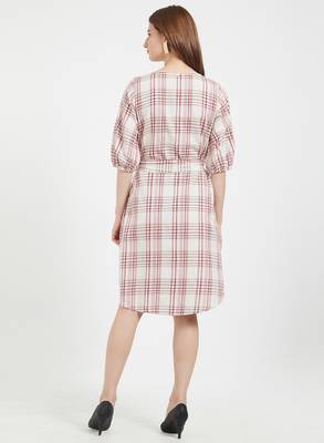 Pink woven cotton dresses 3