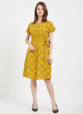 Yellow woven cotton dresses 1