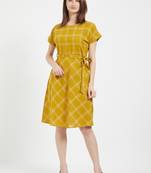 Yellow woven cotton dresses