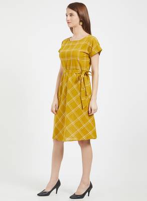 Yellow woven cotton dresses 5