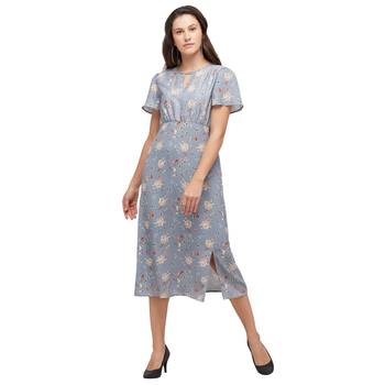 Grey woven viscose dresses 1