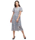 Grey woven viscose dresses