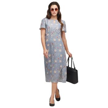 Grey woven viscose dresses 5