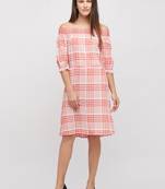 Red woven cotton dresses