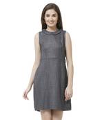 Grey woven viscose dresses