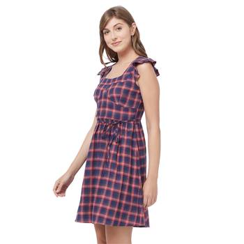 Blue woven cotton dresses 3