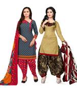 Grey Printed Cotton Salwar