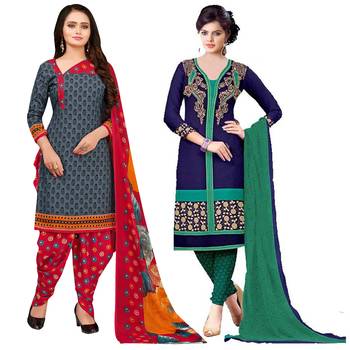 Grey Printed Cotton Salwar 1