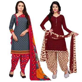 Grey Printed Cotton Salwar 1