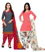 Grey Printed Cotton Salwar