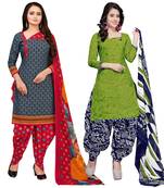 Grey Printed Cotton Salwar