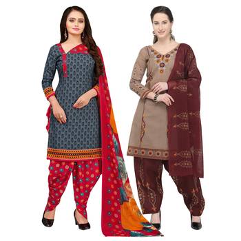 Grey Printed Cotton Salwar 1