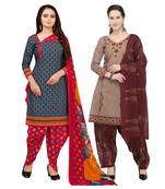 Grey Printed Cotton Salwar