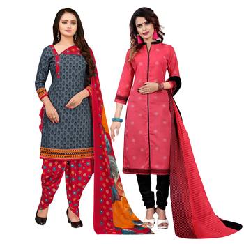 Grey Printed Cotton Salwar 1