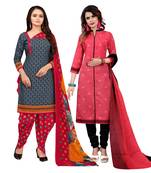 Grey Printed Cotton Salwar