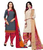 Grey Printed Cotton Salwar