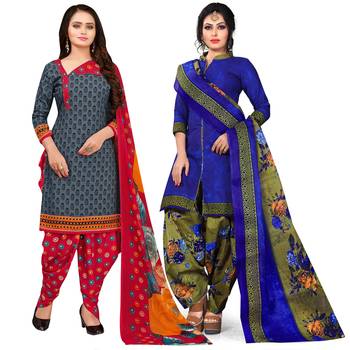 Grey Printed Cotton Salwar 1