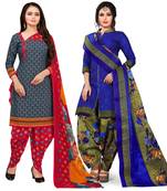 Grey Printed Cotton Salwar