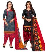 Grey Printed Cotton Salwar