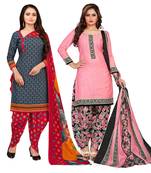 Grey printed cotton salwar