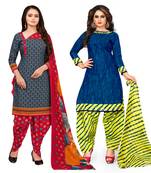 Grey Printed Cotton Salwar