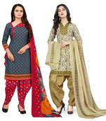 Grey Printed Cotton Salwar