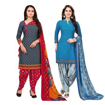 Grey Printed Cotton Salwar 1