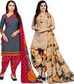 Grey Printed Cotton Salwar