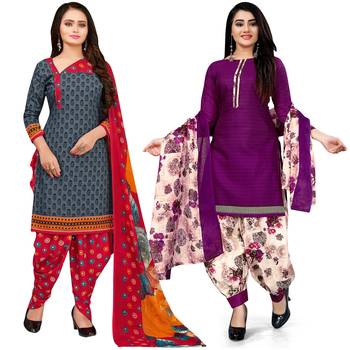 Grey Printed Cotton Salwar 1