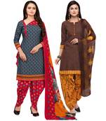 Grey Printed Cotton Salwar