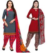 Grey Printed Cotton Salwar