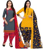 Grey Printed Cotton Salwar