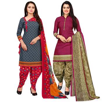 Grey Printed Cotton Salwar 1