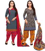 Grey Printed Cotton Salwar