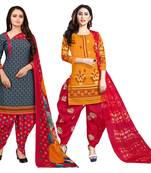 Grey Printed Cotton Salwar