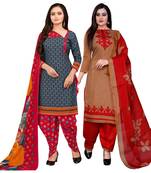 Grey Printed Cotton Salwar