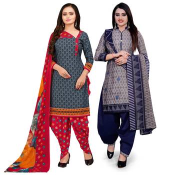 Grey Printed Cotton Salwar 1