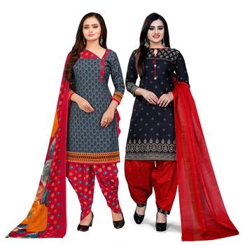 Grey Printed Cotton Salwar 1