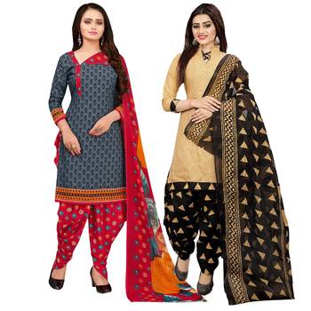 Grey Printed Cotton Salwar 1