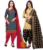 Grey Printed Cotton Salwar