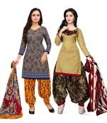 Grey Printed Cotton Salwar