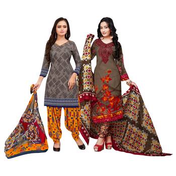 Grey Printed Cotton Salwar 1
