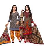 Grey Printed Cotton Salwar