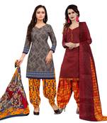 Grey Printed Cotton Salwar