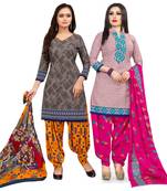 Grey Printed Cotton Salwar