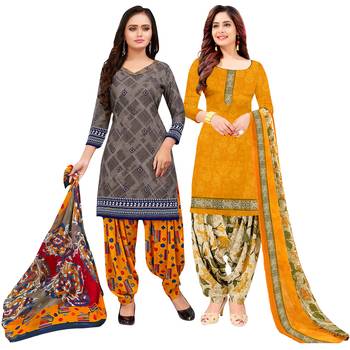 Grey Printed Cotton Salwar 1
