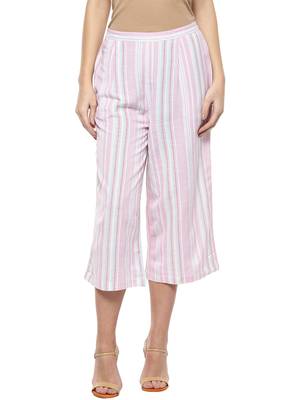 Stripe Printed Pink Culotte 1